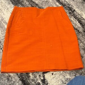 Ann Taylor Vibrant Orange Pencil Skirt